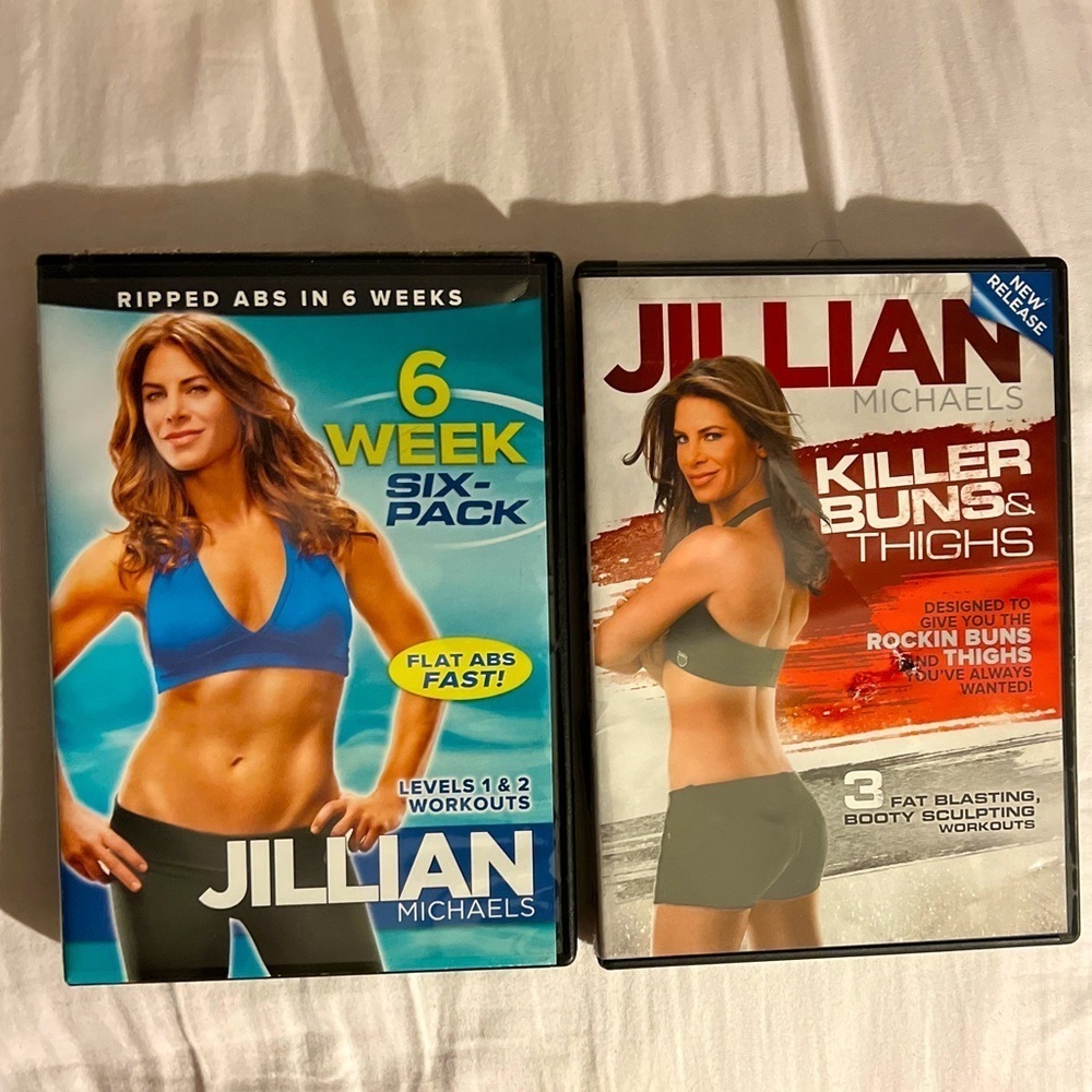 Bundle of 2 Jillian Michaels exercise DVD’s killer Buns 6 week 6 pack